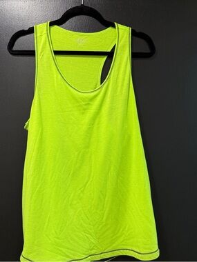 bcg Neon Lime Green Racerback Tank Top